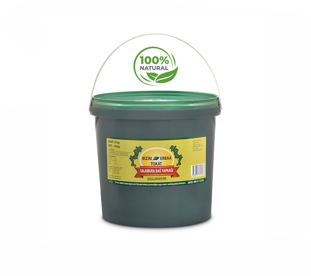 10 Kg Net 15 Kg Brüt Açık Kova Salamura Yaprak