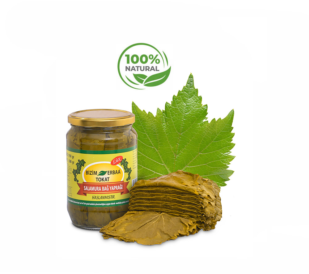 500 Gr Net 950 Gr Brüt Lüks Cam Kavanoz Salamura Yaprak